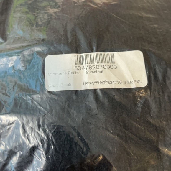 Nwot Talbots Black Ribbed Cable Lamb’s Wool blend Sweater XLP - Picture 8 of 9